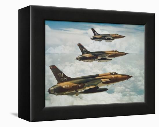 Us Air Force Republic F-105 Thunderchief Fighters-null-Framed Premier Image Canvas