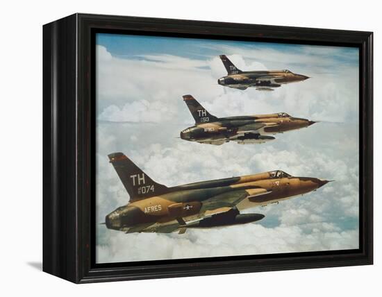 Us Air Force Republic F-105 Thunderchief Fighters-null-Framed Premier Image Canvas