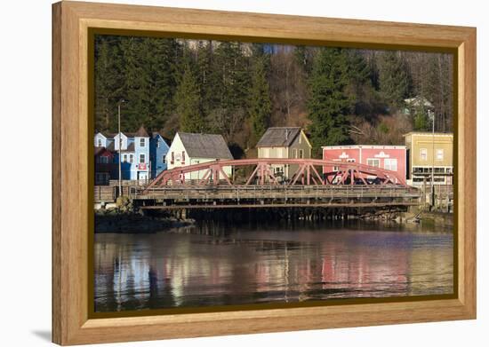 US, Alaska, Ketchikan. Historic Creek Street red light district, Stedman St. Tlingits-Trish Drury-Framed Premier Image Canvas