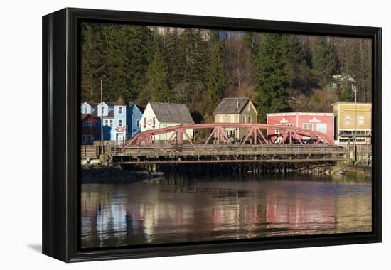 US, Alaska, Ketchikan. Historic Creek Street red light district, Stedman St. Tlingits-Trish Drury-Framed Premier Image Canvas