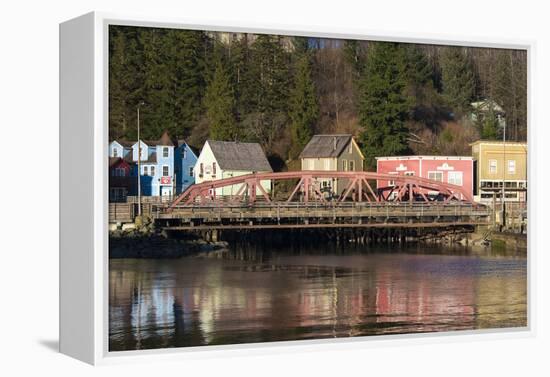 US, Alaska, Ketchikan. Historic Creek Street red light district, Stedman St. Tlingits-Trish Drury-Framed Premier Image Canvas