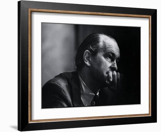 US Amb. to Iran Richard Helms, Formerly CIA Dir., During His Testimony at Watergate Hearings-Gjon Mili-Framed Photographic Print