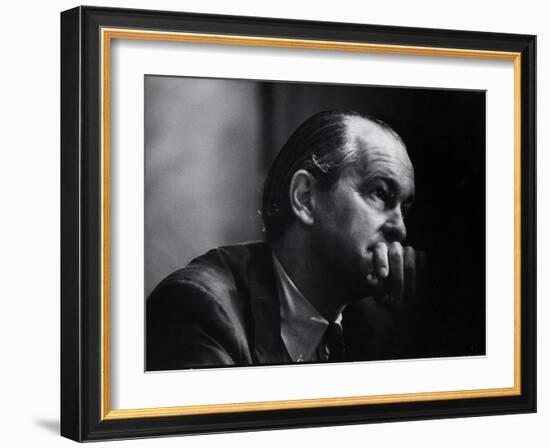 US Amb. to Iran Richard Helms, Formerly CIA Dir., During His Testimony at Watergate Hearings-Gjon Mili-Framed Photographic Print