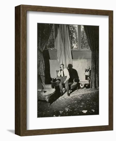 Us Ambassador Laurice A. Steinhardt Amid Wreckage at Moscow Embassy's July 23 Bombing, 1941-Margaret Bourke-White-Framed Photographic Print