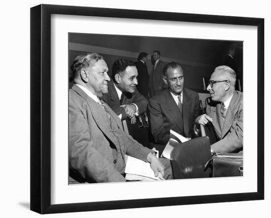 Us and Pakistan Delegates at the United Nations, Paris, 1950S-null-Framed Giclee Print