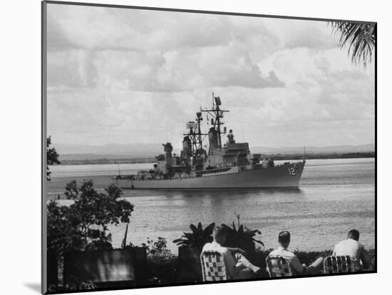 US Armed Forcese Destroyer Sullivan in Guantanamo Bay at the Time of the Cuban Missile Crisis-null-Mounted Photographic Print