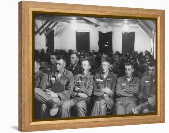 US Army Draftees During Basic Training-Michael Rougier-Framed Premier Image Canvas