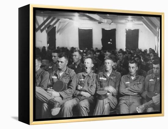 US Army Draftees During Basic Training-Michael Rougier-Framed Premier Image Canvas