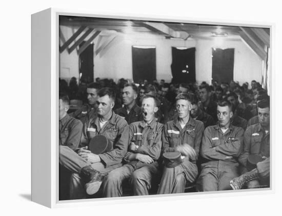 US Army Draftees During Basic Training-Michael Rougier-Framed Premier Image Canvas