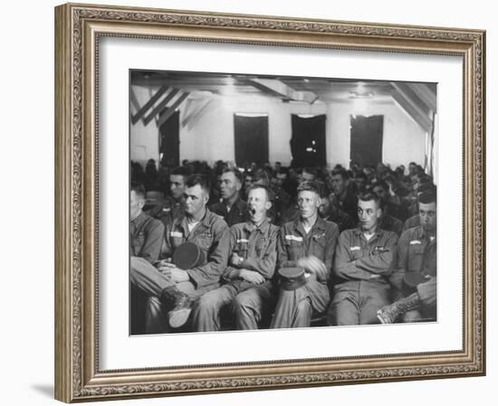 US Army Draftees During Basic Training-Michael Rougier-Framed Photographic Print