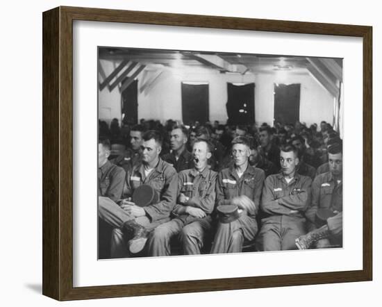 US Army Draftees During Basic Training-Michael Rougier-Framed Photographic Print