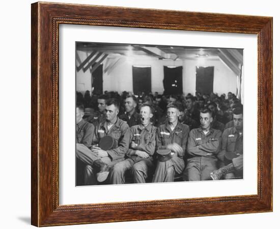 US Army Draftees During Basic Training-Michael Rougier-Framed Photographic Print