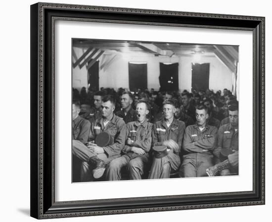 US Army Draftees During Basic Training-Michael Rougier-Framed Photographic Print