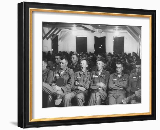 US Army Draftees During Basic Training-Michael Rougier-Framed Photographic Print