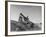 US Army Jeep Rolling Down a Sand Dune During Training Maneuvers in the Desert-null-Framed Photographic Print