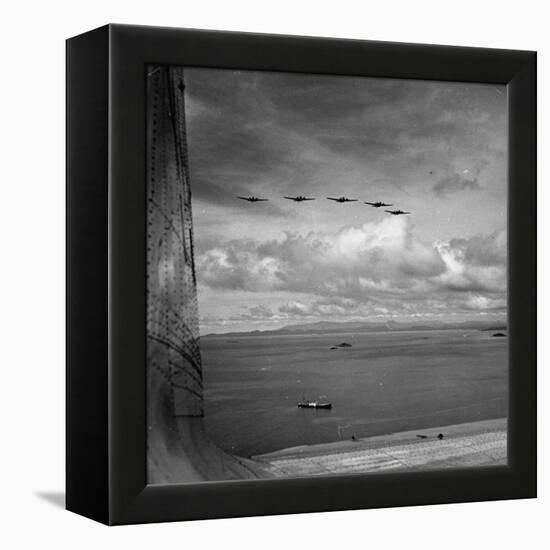 US Army War Planes Flying over the Panama Canal Zone-Thomas D^ Mcavoy-Framed Premier Image Canvas