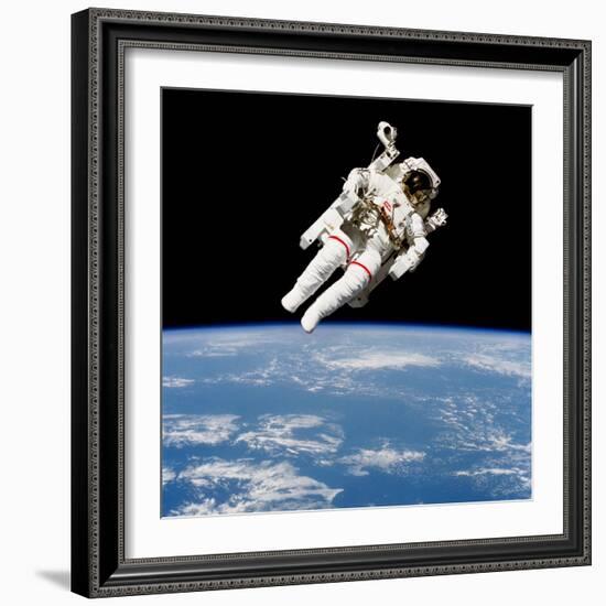 Us Astronaut Bruce Mccandless Using the Manned Maneuvering Unit, 1984-null-Framed Photographic Print