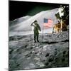 US Astronaut James B. Irwin Saluting American Flag Next to Lunar Module During Apollo 15 Mission-null-Mounted Photographic Print