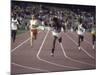US Athlete Lee Evans Going Through Finish Line During Race at Summer Olympics-null-Mounted Premium Photographic Print