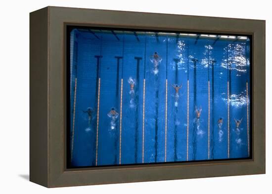 US Athlete Mark Spitz Leads in the 200 Meter Butterfly at the Summer Olympics-Co Rentmeester-Framed Premier Image Canvas