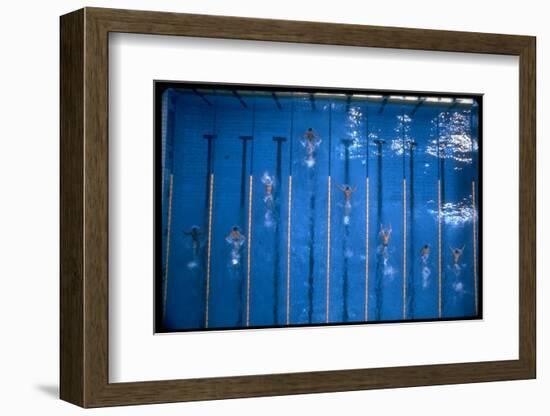 US Athlete Mark Spitz Leads in the 200 Meter Butterfly at the Summer Olympics-Co Rentmeester-Framed Photographic Print