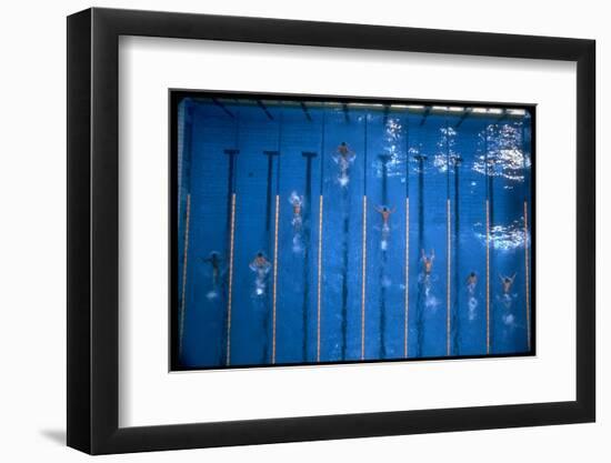 US Athlete Mark Spitz Leads in the 200 Meter Butterfly at the Summer Olympics-Co Rentmeester-Framed Photographic Print