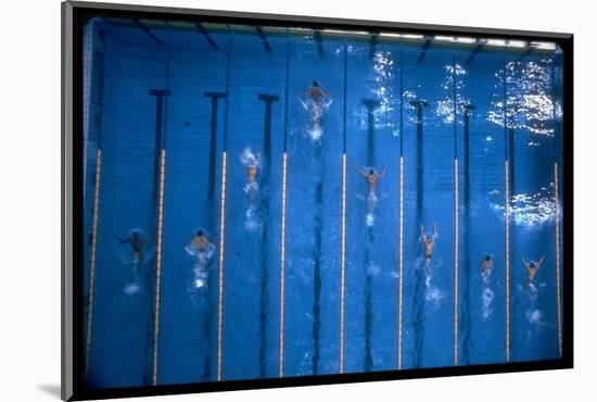 US Athlete Mark Spitz Leads in the 200 Meter Butterfly at the Summer Olympics-Co Rentmeester-Mounted Photographic Print