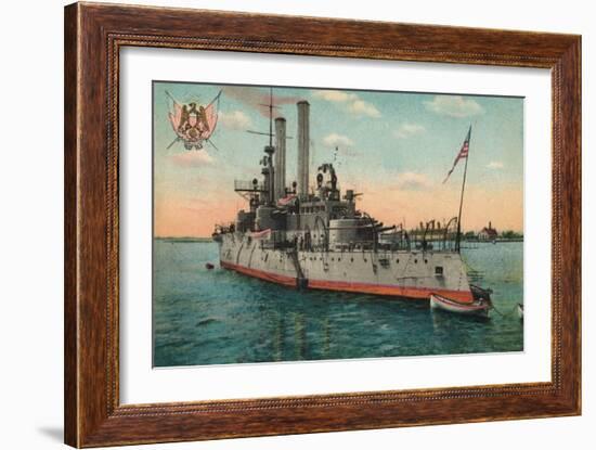 Us Battleship Iowa, C1908-null-Framed Giclee Print