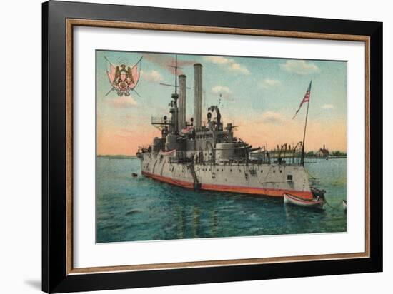 Us Battleship Iowa, C1908-null-Framed Giclee Print