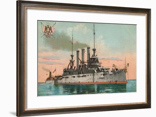 Us Battleship Missouri, C1908-null-Framed Giclee Print