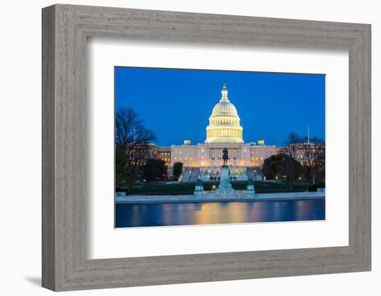 US Capitol Building at Dusk, Washington Dc, USA-vichie81-Framed Photographic Print