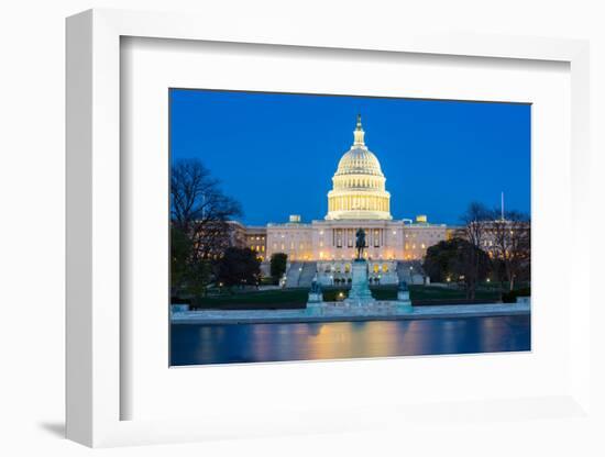 US Capitol Building at Dusk, Washington Dc, USA-vichie81-Framed Photographic Print