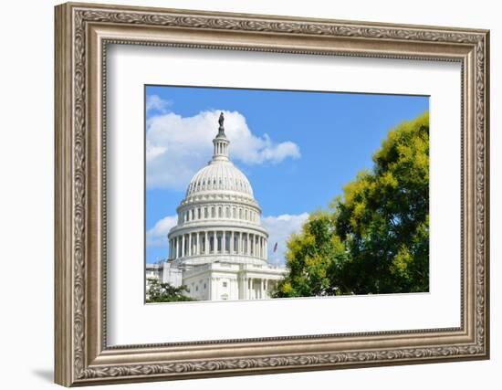 US Capitol Building in a Cloudy Summer Day - Washington DC-Orhan-Framed Photographic Print