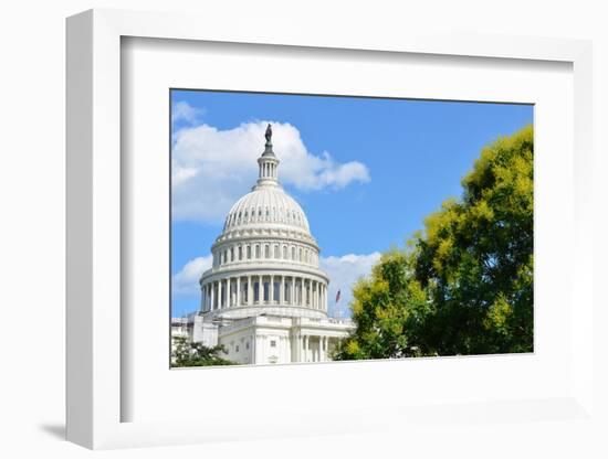 US Capitol Building in a Cloudy Summer Day - Washington DC-Orhan-Framed Photographic Print