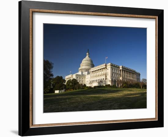 US Capitol Complex and Capitol Building Showing Current Renovation Work on Dome, Washington DC, USA-Mark Chivers-Framed Photographic Print