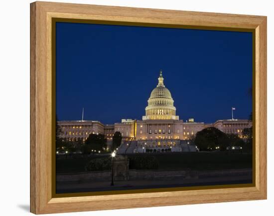 US Capitol Complex, Capitol and Senate Building Showing Current Renovation Work, Washington DC, USA-Mark Chivers-Framed Premier Image Canvas