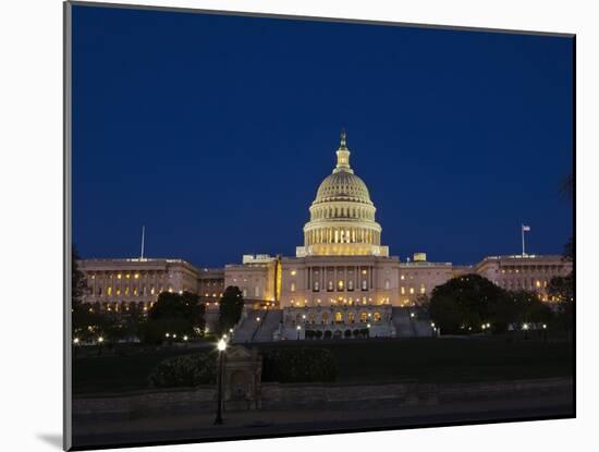 US Capitol Complex, Capitol and Senate Building Showing Current Renovation Work, Washington DC, USA-Mark Chivers-Mounted Photographic Print