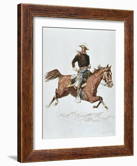 Us Cavalry Officer in Campaign Dress of the 1870S-Frederic Sackrider Remington-Framed Giclee Print