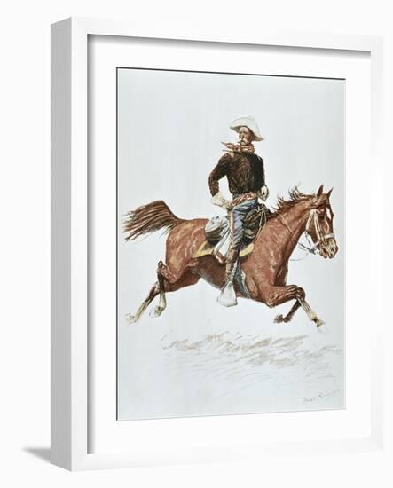 Us Cavalry Officer in Campaign Dress of the 1870S-Frederic Sackrider Remington-Framed Giclee Print