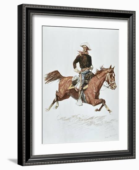 Us Cavalry Officer in Campaign Dress of the 1870S-Frederic Sackrider Remington-Framed Giclee Print