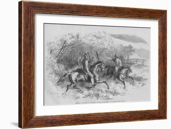 Us Cavalry Reconnaissance-Frank Leslie-Framed Art Print