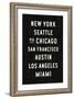 US Cities-Michael Jon Watt-Framed Giclee Print