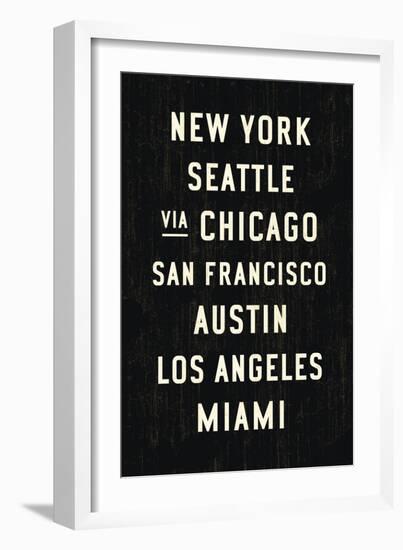 US Cities-Michael Jon Watt-Framed Giclee Print