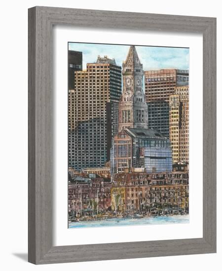 US Cityscape-Boston-Melissa Wang-Framed Art Print