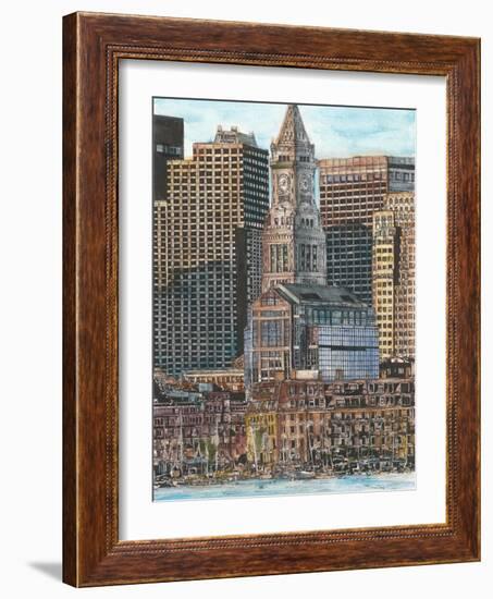 US Cityscape-Boston-Melissa Wang-Framed Art Print