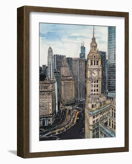 US Cityscape-Chicago-Melissa Wang-Framed Art Print