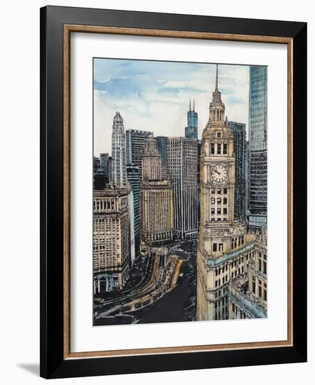 US Cityscape-Chicago-Melissa Wang-Framed Art Print