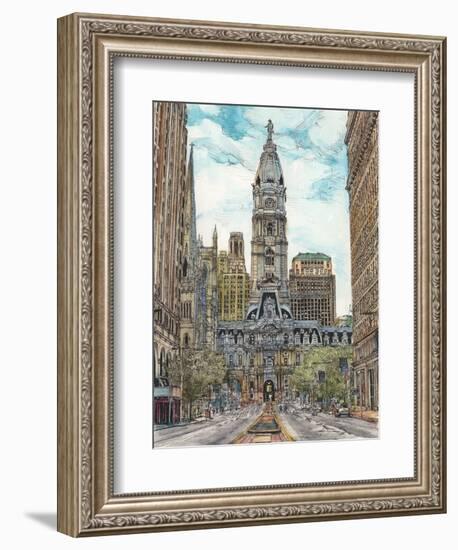 US Cityscape-Philadelphia-Melissa Wang-Framed Premium Giclee Print