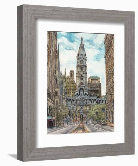 US Cityscape-Philadelphia-Melissa Wang-Framed Premium Giclee Print