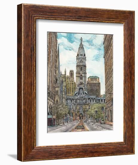 US Cityscape-Philadelphia-Melissa Wang-Framed Premium Giclee Print